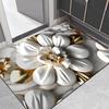 Elegant 3D Printed Memory Foam Bathroom Mat with Non-slip Design