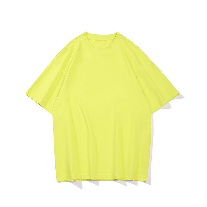 Men's Solid-Color Round-Neck Short-Sleeve T-Shirt Casual Loose-Fit Top Base Layer