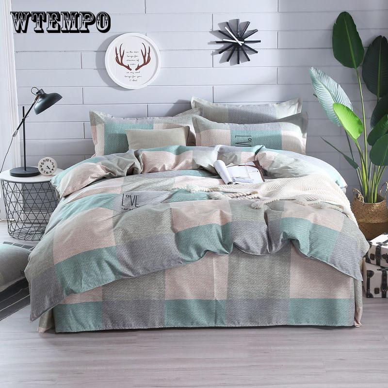 Super Soft Cotton Duvet Cover Set 4Pcs Bedding Sets Queen King Size Bedclothes
