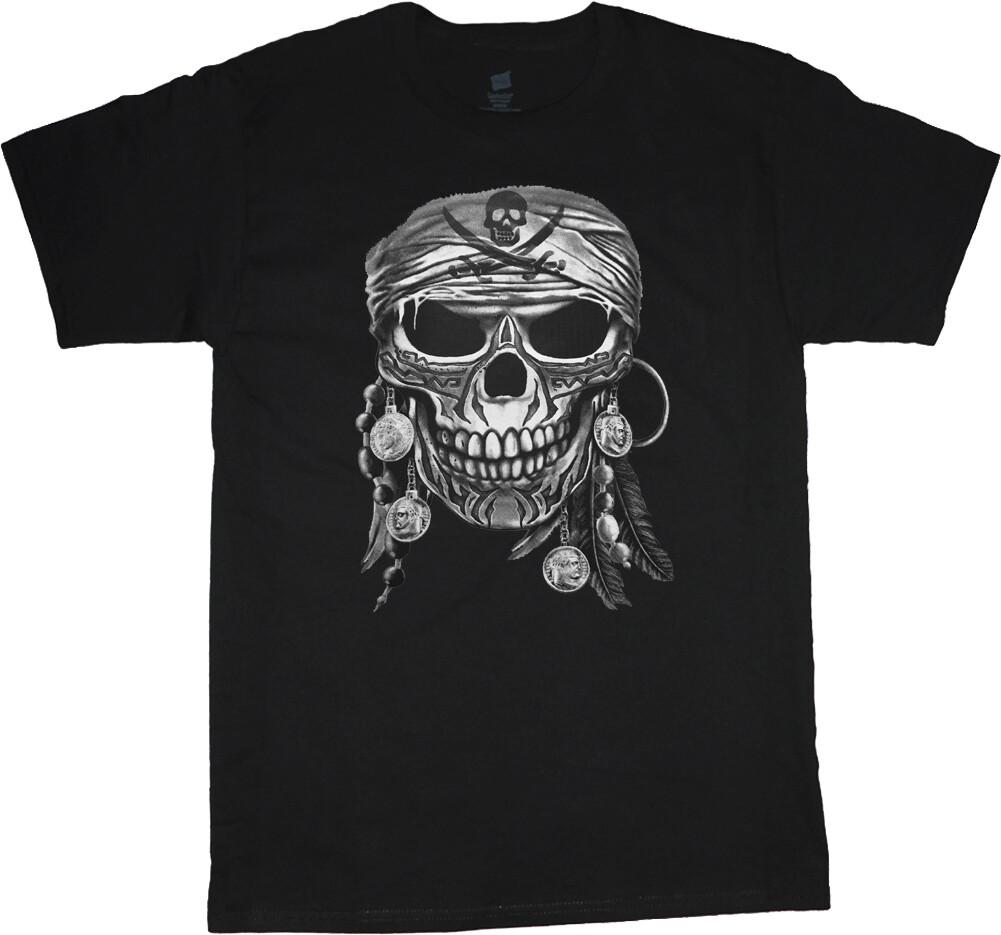 

Mens Graphic Tee Pirate Skull T-shirt Clothing Apparel Accessories S разноцветный