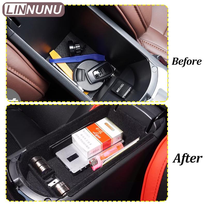 LINNUNU Pentru toyota chr Cutie cotieră auto Cutie de depozitare Capac C-HR 2016--2025 Accesorii interior auto Organizare depozitare 2024