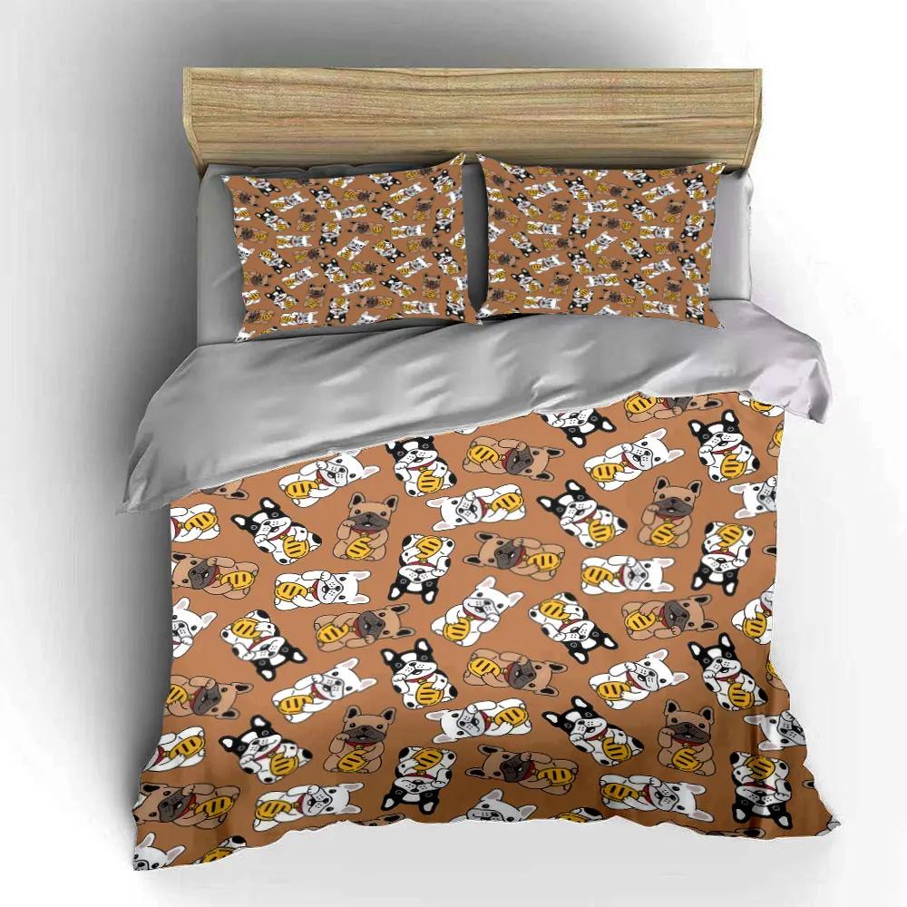 "Cartoon Dog Print Home Decor" Soft Comfortable Duvet Cover Bedding Set Included 1*Duvet Cover & 2*Pillowcases, gift