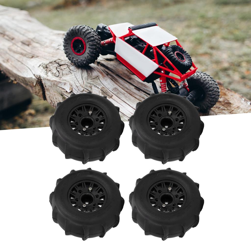 4 PCS RC Car Snow Wheels Tires Excellent Grip Thickened Weighted RC Car Accessories with 12mm 14mm 17mm Colligator