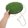 Artificial Grass Bird Swing Mat Round/Square Shape Natural Hamster Sleep Bed with Hooks Decorative Foraging Mat Toys