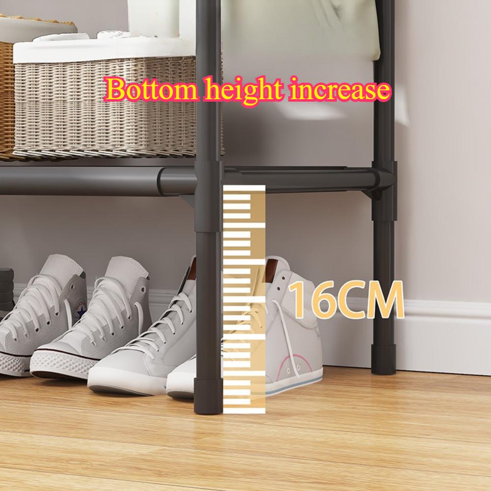Simple Wardrobe Clothes Hanger Storage Rack Multi Purpose Shoe Rack Single Row Space Saving Storage Device Multi Layer Storage