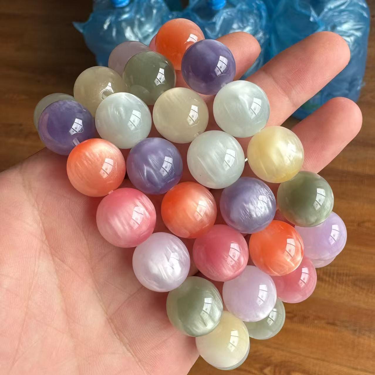 Sun-Sensitive Seven-Color Mica & Resin Color-Changing Bracelet 10MM Color-changing Bracelet