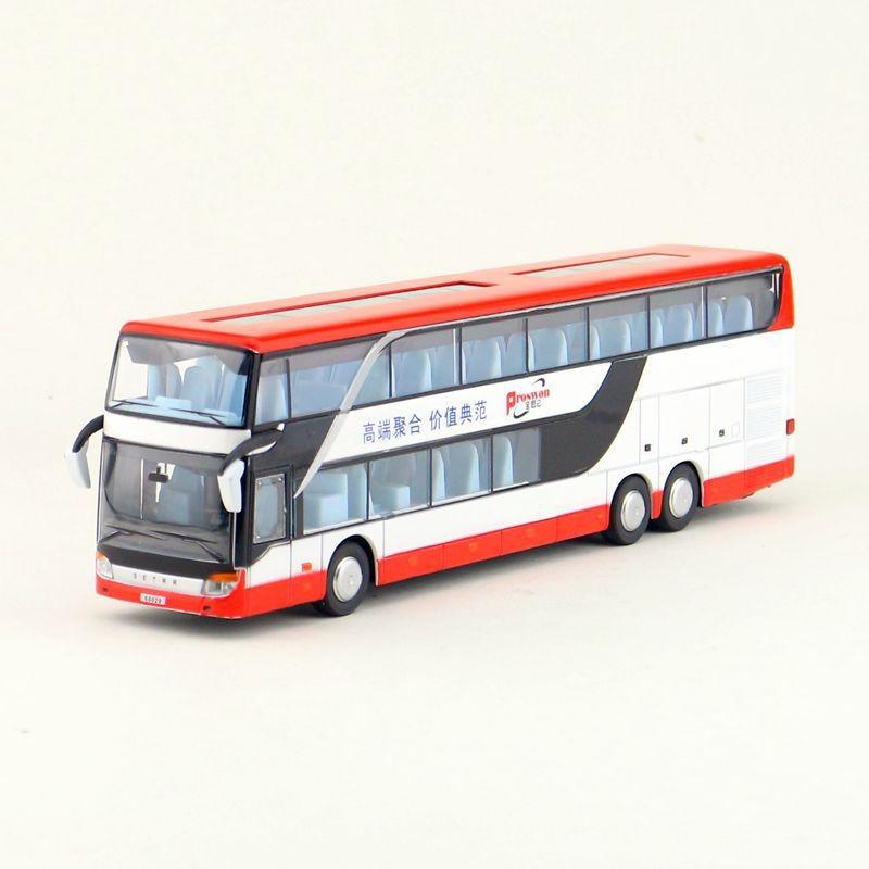 Bus Model Alloy Toy Vehicle With Light Sound For Kids Playroom