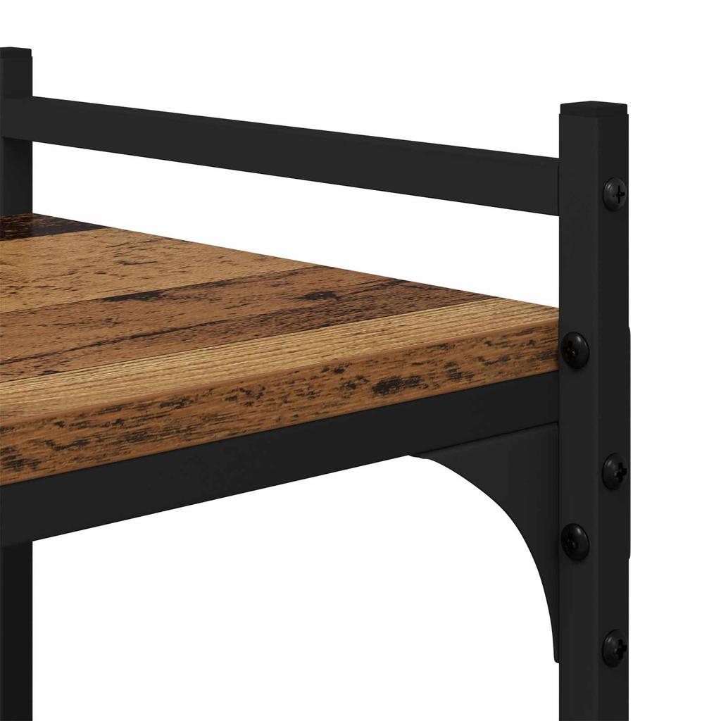 Vintage Wood Bookshelf 76 x 32 x 192 cm Engineered Wood