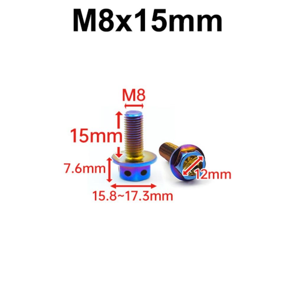 10/15/20/25/30/35/40/45/50/60 Titanium Bolt With Drilled Holes Hex Head Bolts Motorcycle