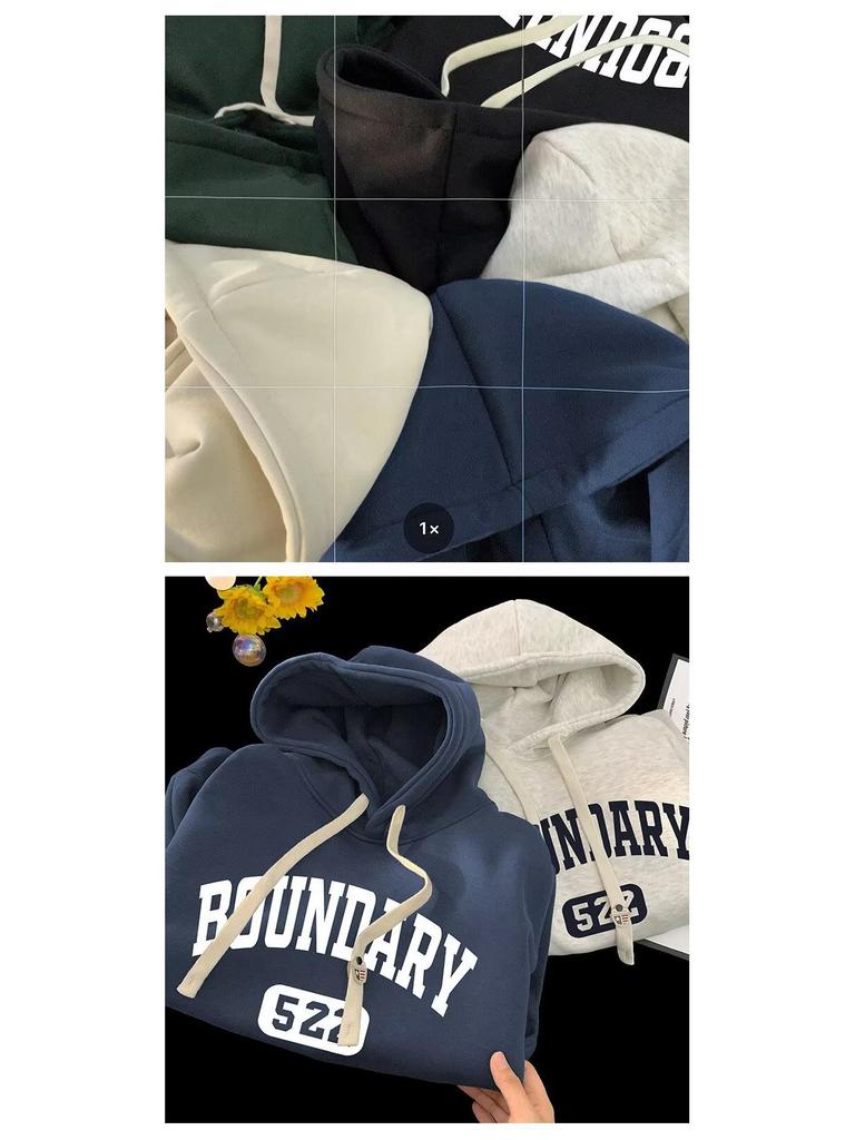 Men's Winter Hooded Sweatshirt - Korean Style, Casual Thickened Pullover with Plus Velvet.