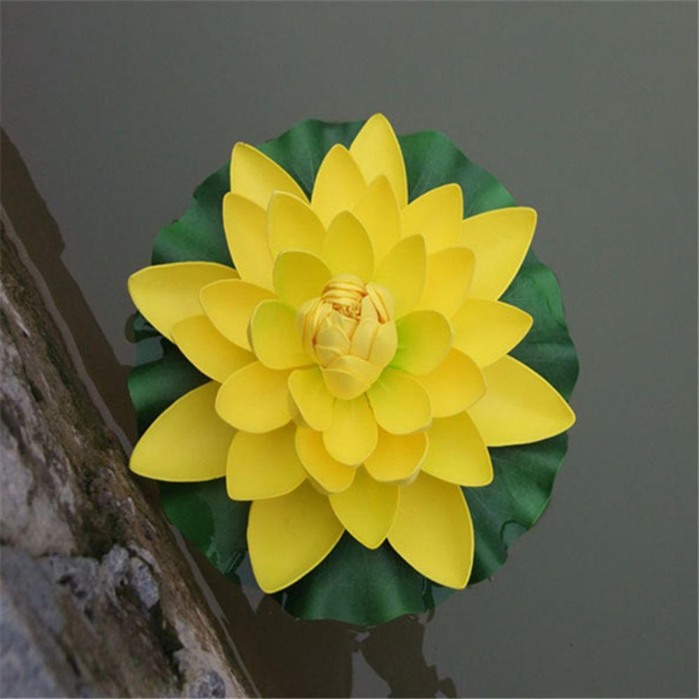 Green Leaves Floral Foam Home Decoration Water Lily Artificial Lotus Flower Fake Plants Simulation