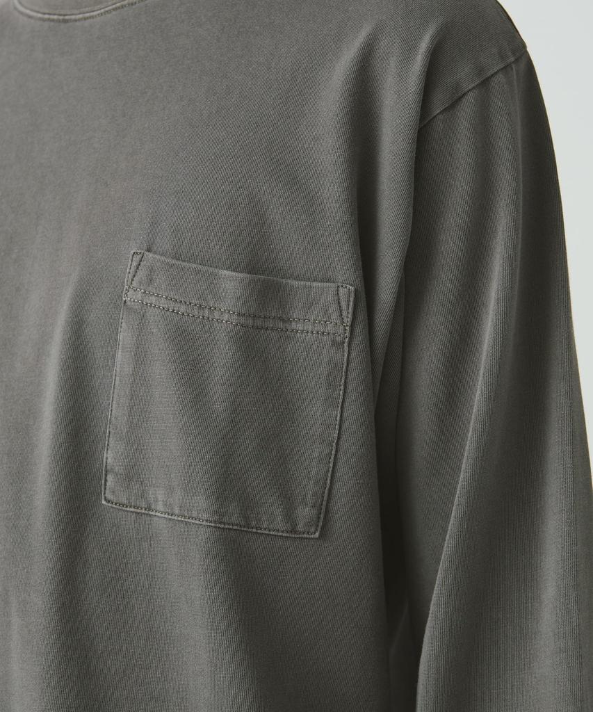 Snow Peak Garment Dyed Short and XL L/S T-Shirt TS-25AU012, Sleeve, Men's Women's, Charcoal,