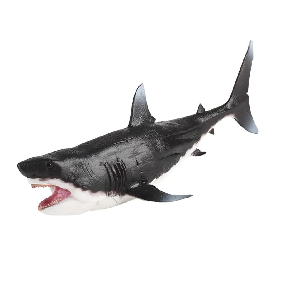Plastic Big Shark Fish Model Wild Ocean Animal Statue  For Kids Children Birthday Gifts