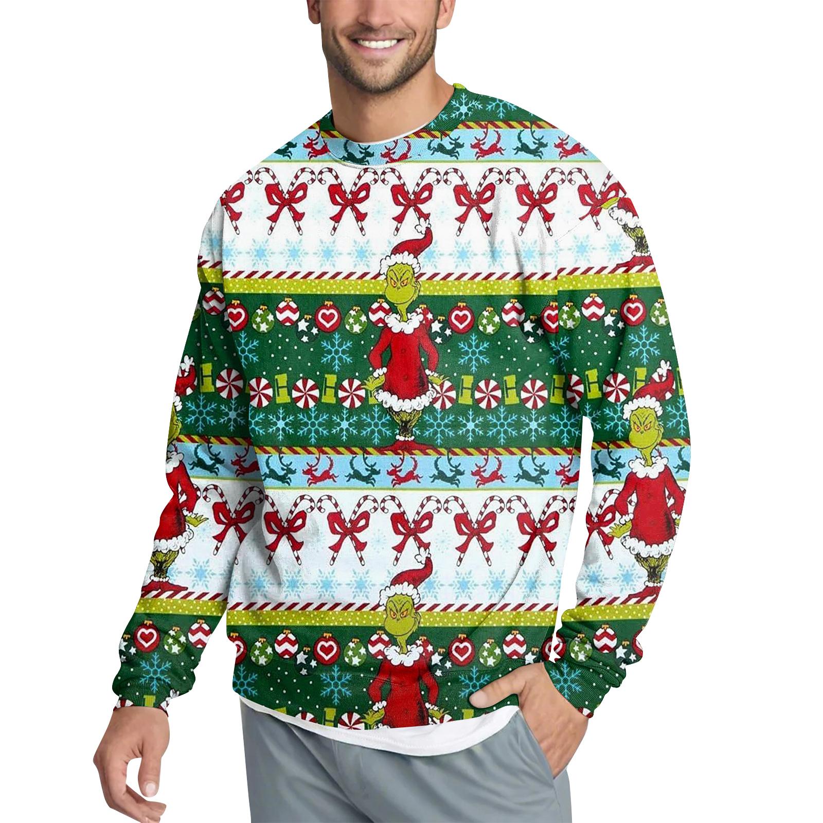 

Мужской повседневный модный свитшот с принтом и круглым вырезом M белый