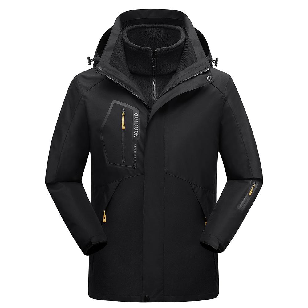 Autumn and Winter Men's and Women's Jackets Outdoor Three-in-one Jacket Removal Two-piece Set of Mountaineering Clothes Men's Jacket Casual
