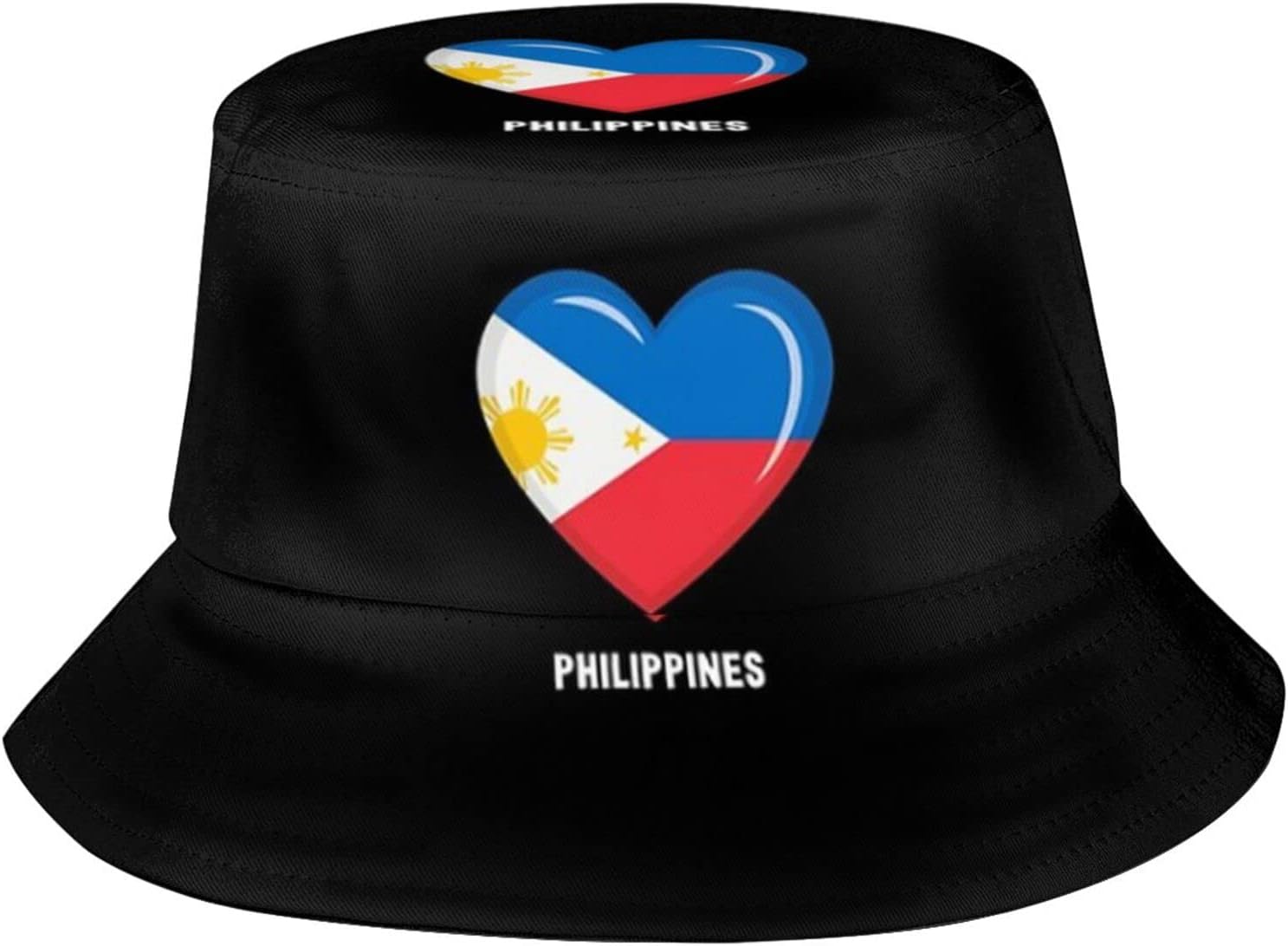 Philippines Flag Bucket Hat Funny Summer Unisex Filipino Sun And Stars Print Bucket Hat One Size