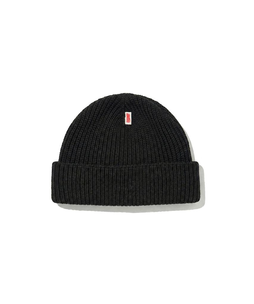 EXTRAORDINARY Reversible Blank Beanie Black