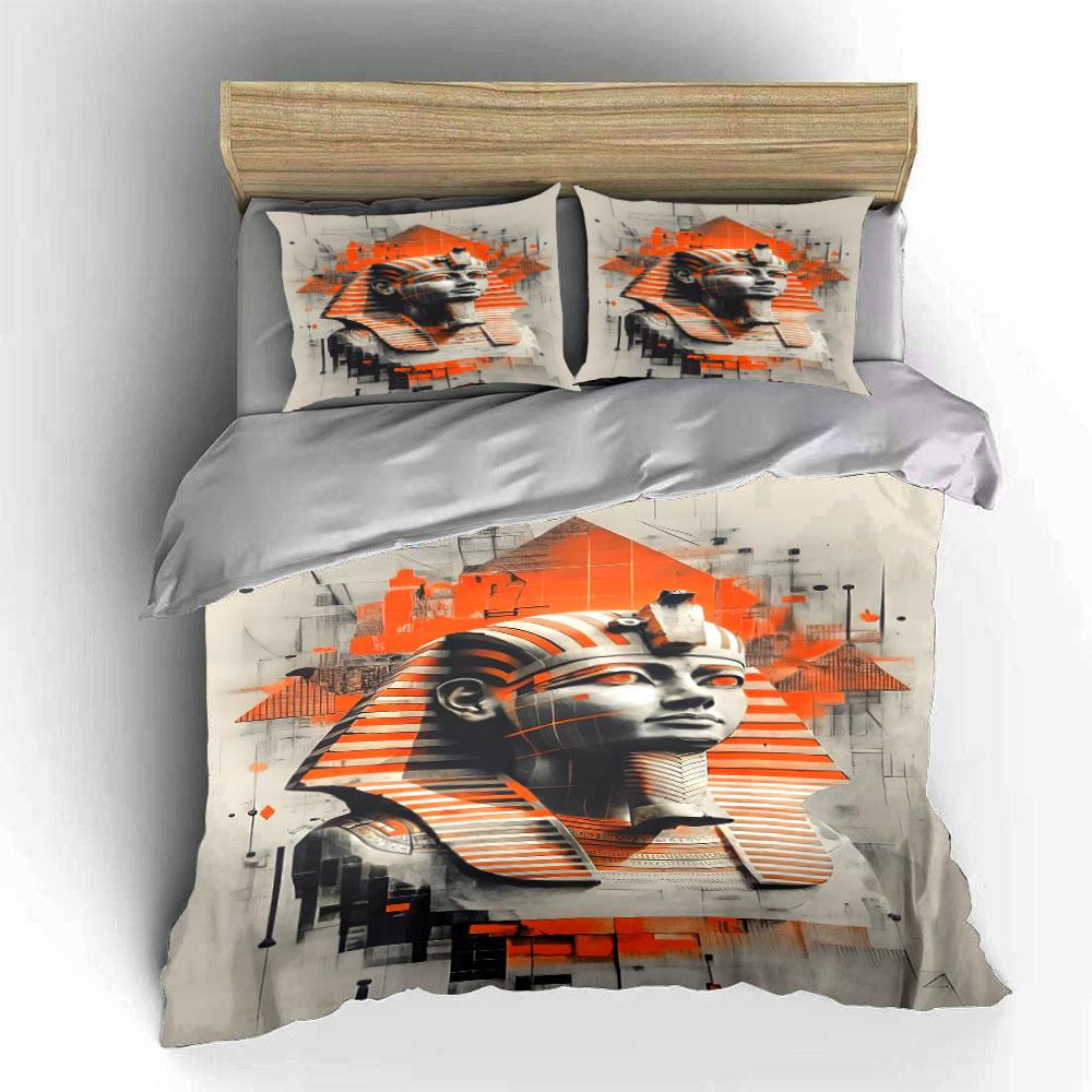 Pharaoh, pyramids, abstract shapes. Bedding sets Duvet cover sets Duvet covers Pillowcases(1*Duvet Cover 2*Pillowcases without duvet insert)