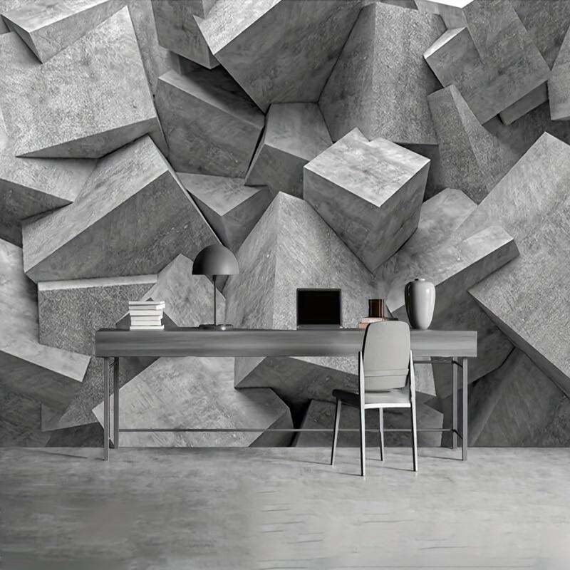 1 Roll 3D Retro Gray Brick Self-adhesive Wallpaper, Waterproof and Moisture-proof Background Decoration Wall Sticker, Home Wall Decoration