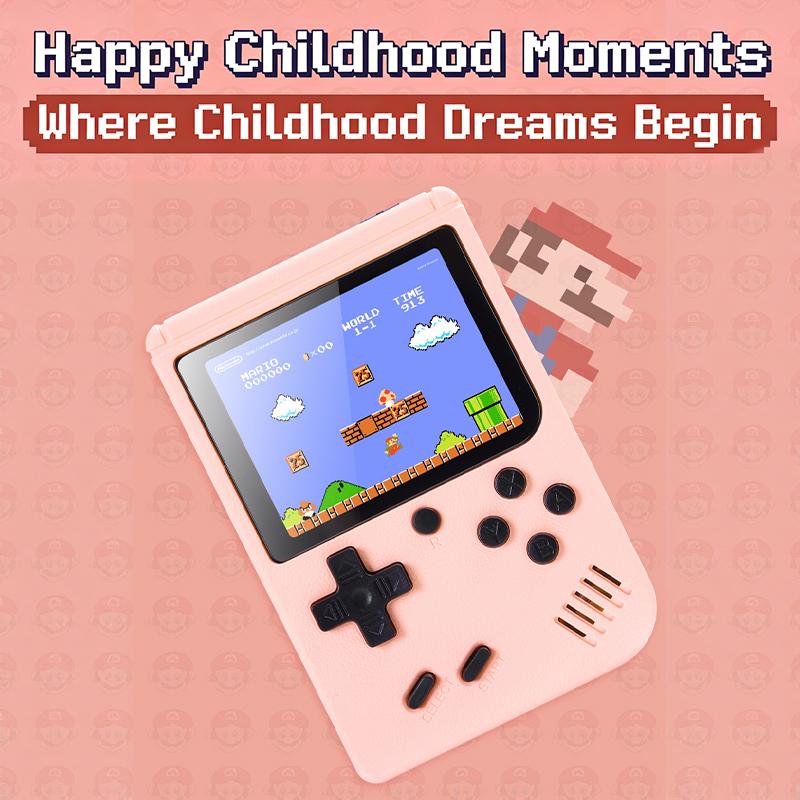 400-In-1 Macaron Dual-Player Handheld Game Console - Perfect Gift Mini Handheld Game Portable Classic Retro Games Arcad