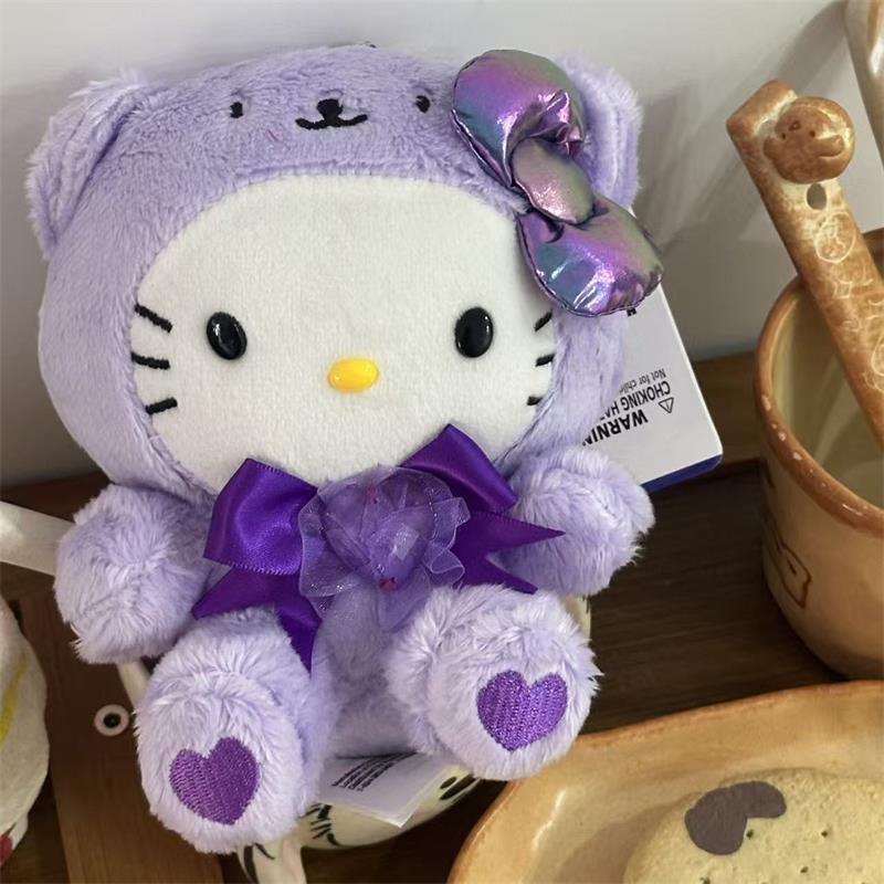 

Sanrio Мила Голова Ведмедя Чохол Лялька-іграшка Хелло Кітті Брелок Підвіска Прикраса для Сумки Брелоки для Рюкзака Kt Хелловін Подарунки A12