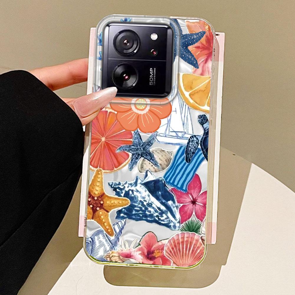 Summer Fruit Sun Face Water Texture Phone Case for Xiaomi 13T 14T 11 Lite Poco X5 M6 Pro X6 X3 Pro NFC C75 C71 C65 C61 M5S Cover