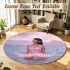 Round Rug Custom NameAyliva Pattern Non Slip Carpet Home Floor Decor