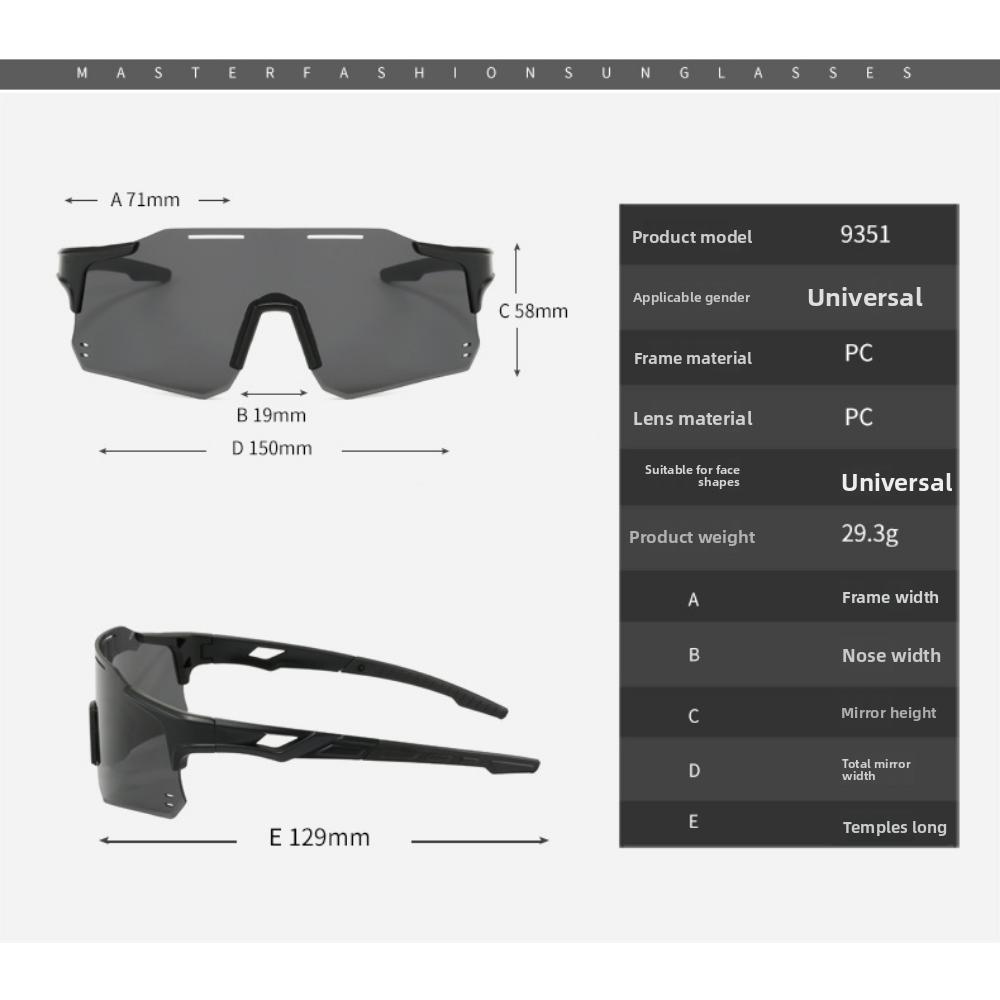 Sportbrille neue Outdoor farbwechselnde Sonnenbrille Herren- und Damenmode winddichte Fahrradsonnenbrille