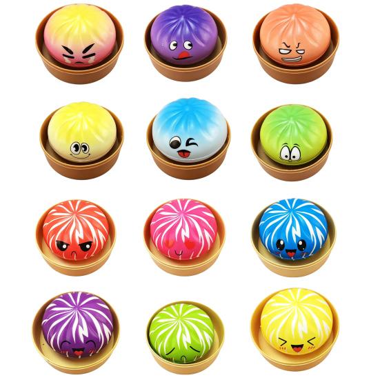 Cartoon Expression Dumpling Squeeze Relief Dough Toy Anxiety Stress