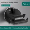 Easy To Install Shower Head Bracket Without Drilling, with Adjustable Suction Cup and Rotating Hook - Durable Plastic