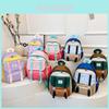 Stylish Gender Neutral Kindergarten School Backpack Large Capacity With Modern Color Block Design