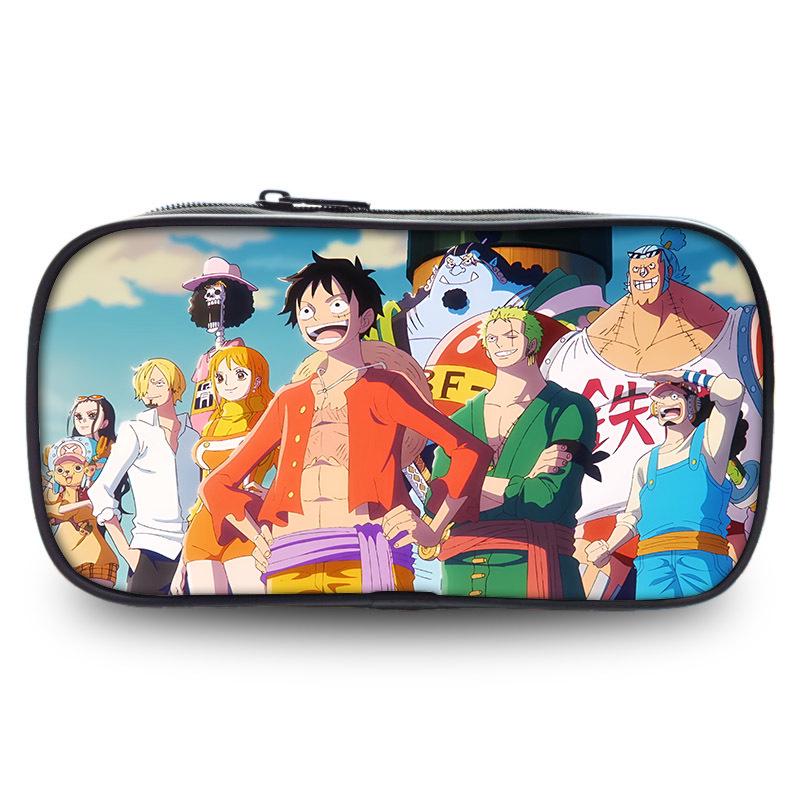 Estuche de Lápices One Piece Luffy y Zoro - Bolsa de Papelería con Estampado de Dibujos Animados Genial