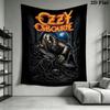 Ozzy Osbourne Wall Tapestry Aesthetic Wall Hanging Printed Fabric Blanket Decorative Tapestries for Bedroom Living Room Home Decor