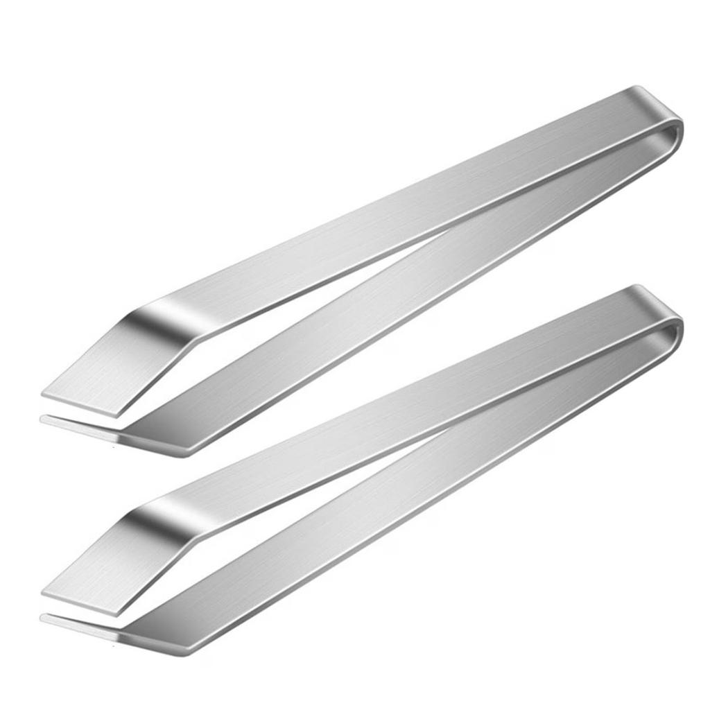Stainless Steel Fish Bone Tweezers,Kitchen Tool for Removing Bones,Slant Mouth,2-Pack