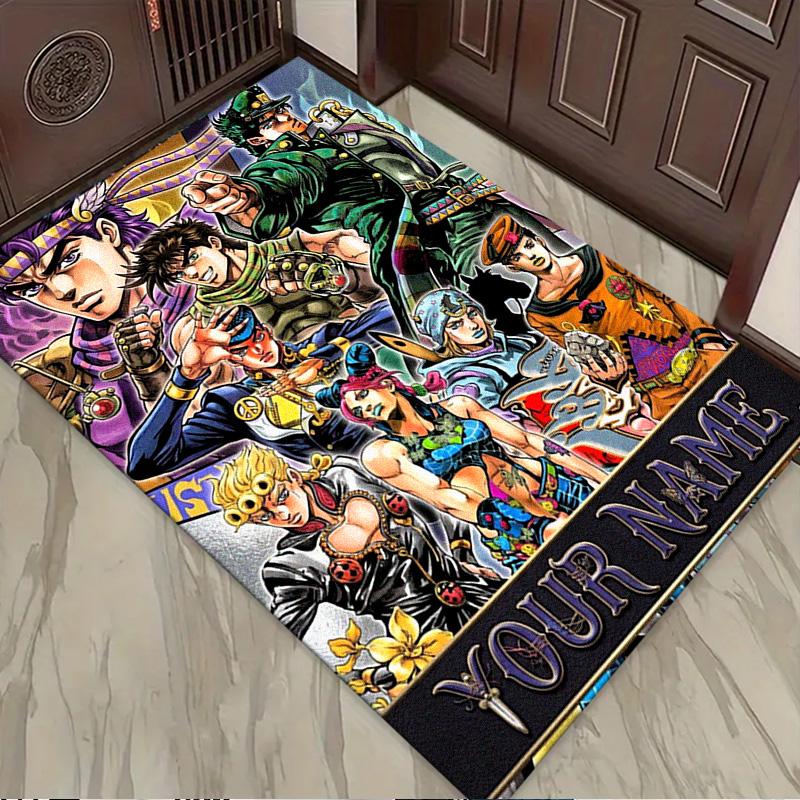 Name Custom Anime JJBA Carpet Rug for Living Room Bedroom Home Sofa Decoration,Kids play Non-slip Floor Mat
