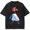Summer Dragon Ball Vintage T-Shirt Heavyweight Washed Oversized Unisex Anime Vegeta & SSJ4 Goku Graphic Retro