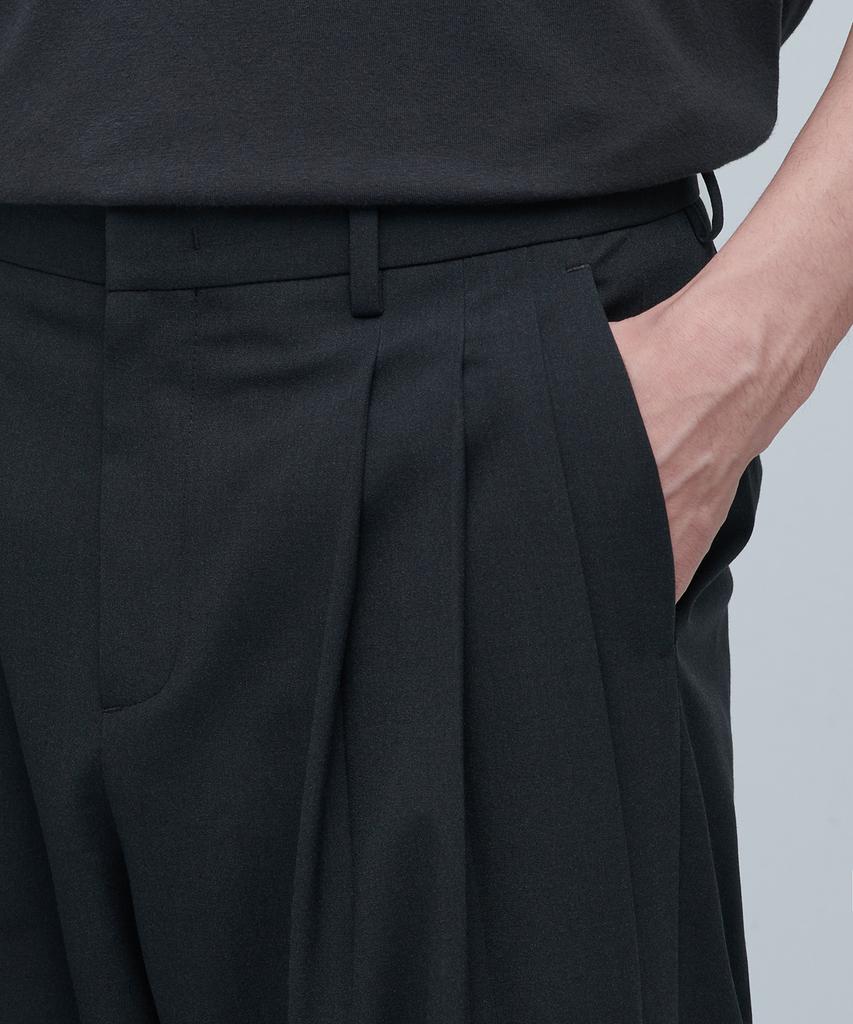 MUSINSA STANDARD Lightweight Three-Puck Semi-Balloon Slacks [Gray]