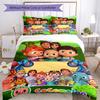 3pcs Cocomelon Bedding Set Duvet Cover Closure Includes 1 Duvet Cover & 2 Pillowcases, Soft and Comfortable for All Seasons.