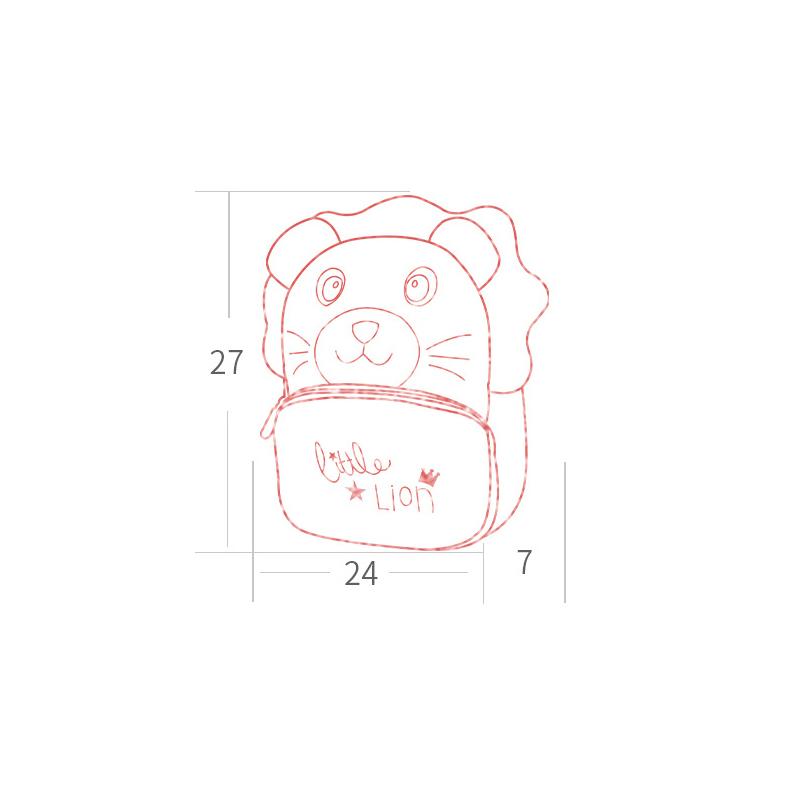 Fashion 3D Cartoon Lion School Backpacks for Boys Kindergarten Kids School Bags Children Plush Toddler Backpack