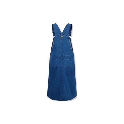 Vestido Peto Vaquero Levis Color Sólido Corte Holgado Mujer vestidos Azul A6405-0001