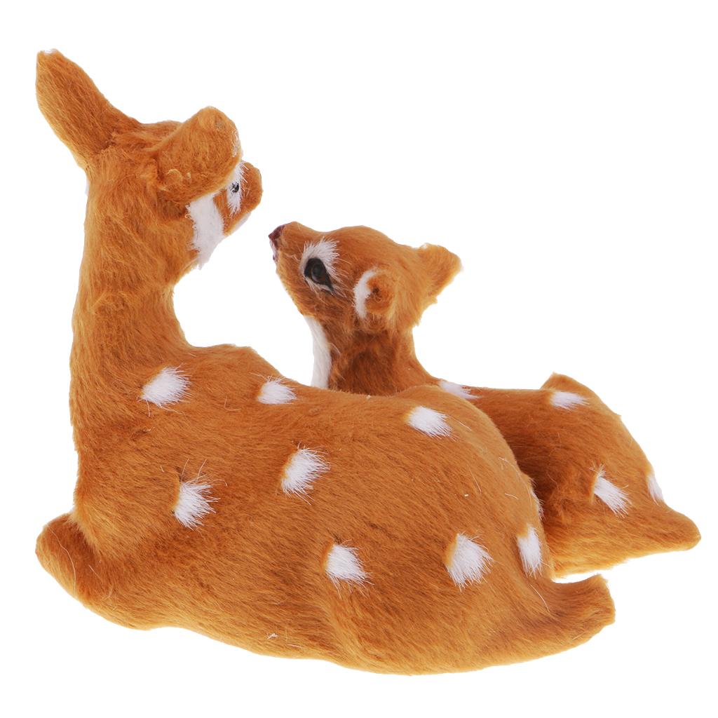 Simulation Plush Reindeer Deer Figure Toys Stuffed Animal Decoration