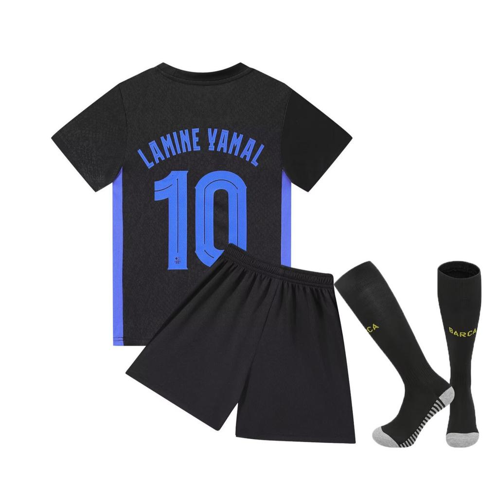 25--26 Bar S Black No. 10 Club Football Suit Children'S Suit Size 14-30 Size
