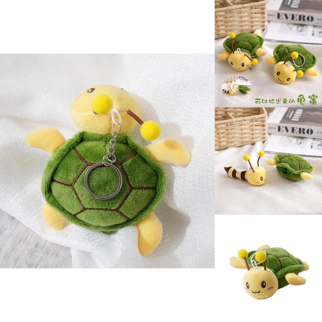 Fun And Playful Turtle Plush Keychain Adorable Stuffed Animal Perfect For Keyring Bag Or