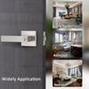 Square Three-pole Handle Lock Aluminum Zinc Zinc Alloy Interior Bedroom Burglar Lock  Bathroom