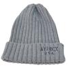 AVIREX Double Knit Cap Watch Cap Logo Embroidery (JP, One Size, 57.0 cm-59.0 cm, gray)