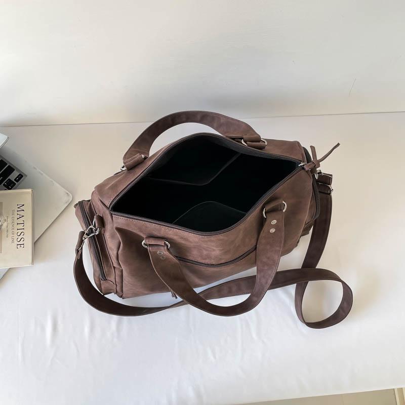 Stilvolle Wildleder Reisetasche Damen Mehrzweck-Tragetasche mit verstellbarem Schultergurt und Modischem Design