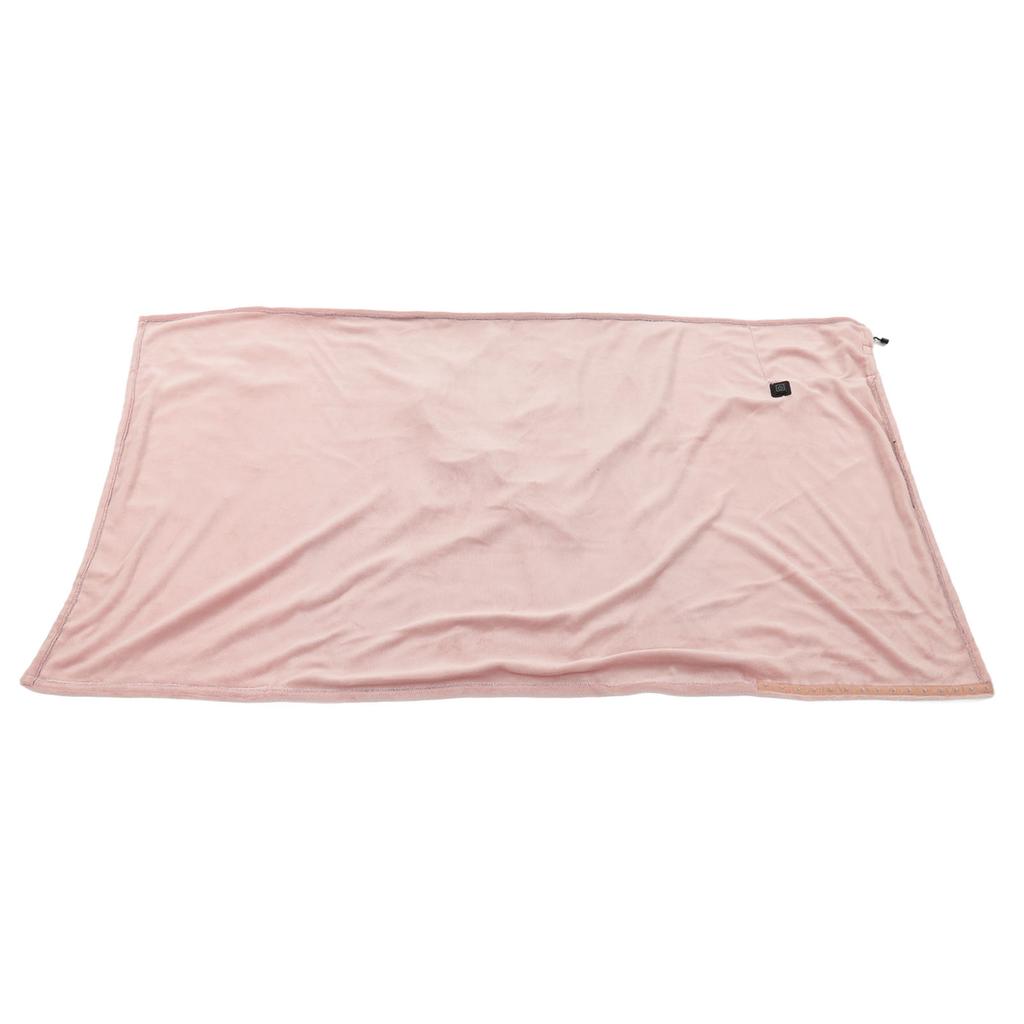 USB Heating Blanket Thermal Electric Heated Shawl Blanket Temperature Controlled Blanket Light Pink