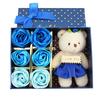 Romantic Life Bear Flower Doll Valentine Rose Artificial Soap Day Gift 6Pcs Partyation
