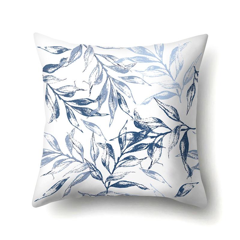 Polyester Pillowcase Plant Fresh Car Decoration Home Printed Pillowcase Sofa Cushion Cover