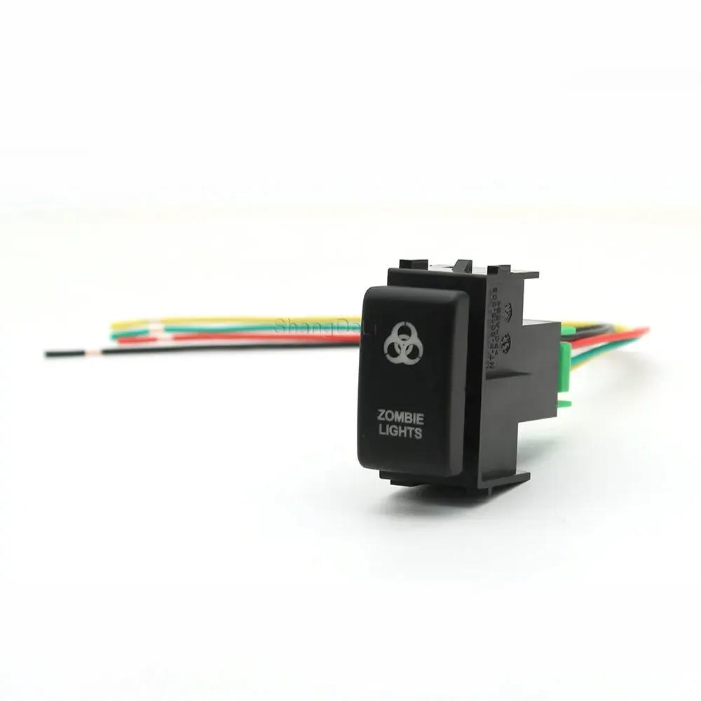1PC Orange Led Button Switch with Wiring Connector for Nissan Navara NP300 X-Trail Pathfinder 12V Switches4